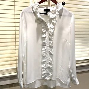 Tahari White Blouse Size Xl
